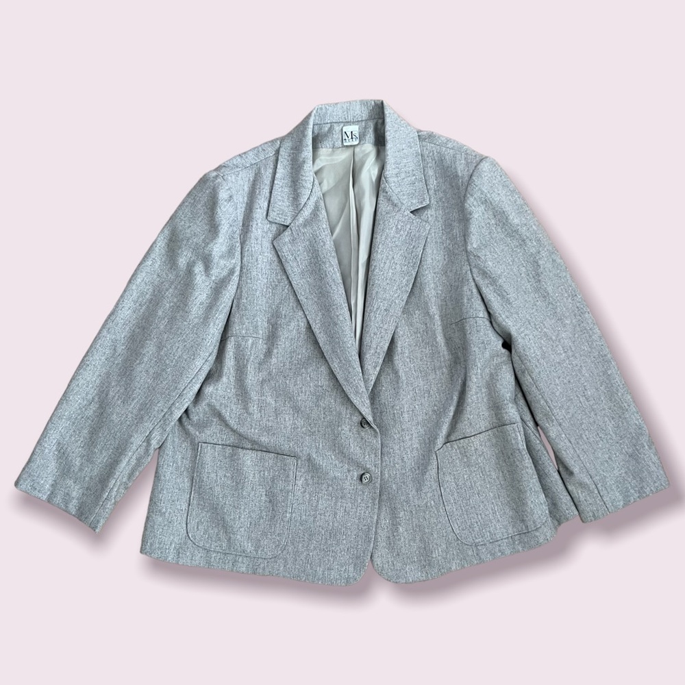 Vintage ILGWU-made gray blazer
